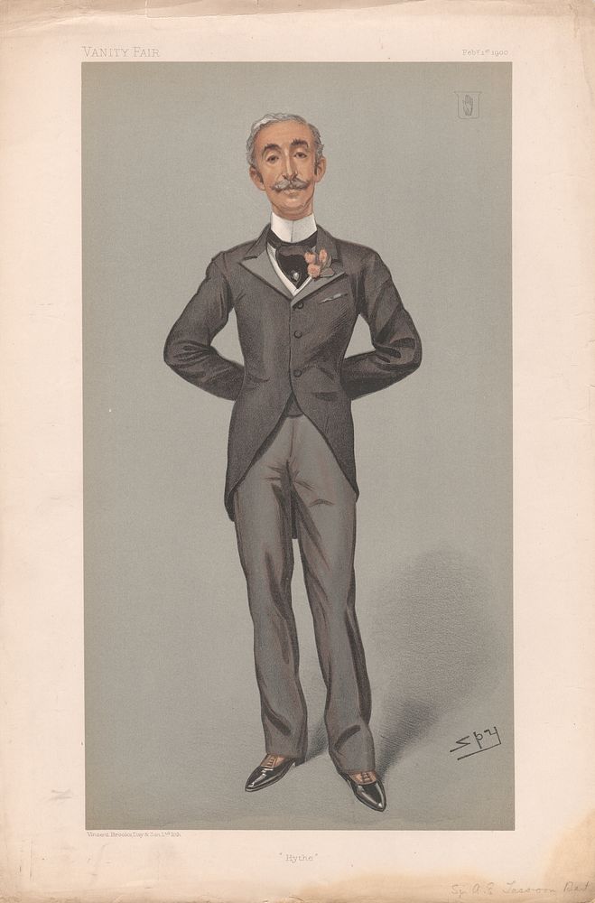 Vanity Fair - Bankers and Financiers. 'Hythe'. Sir A.E. Sasson. 1 February 1900