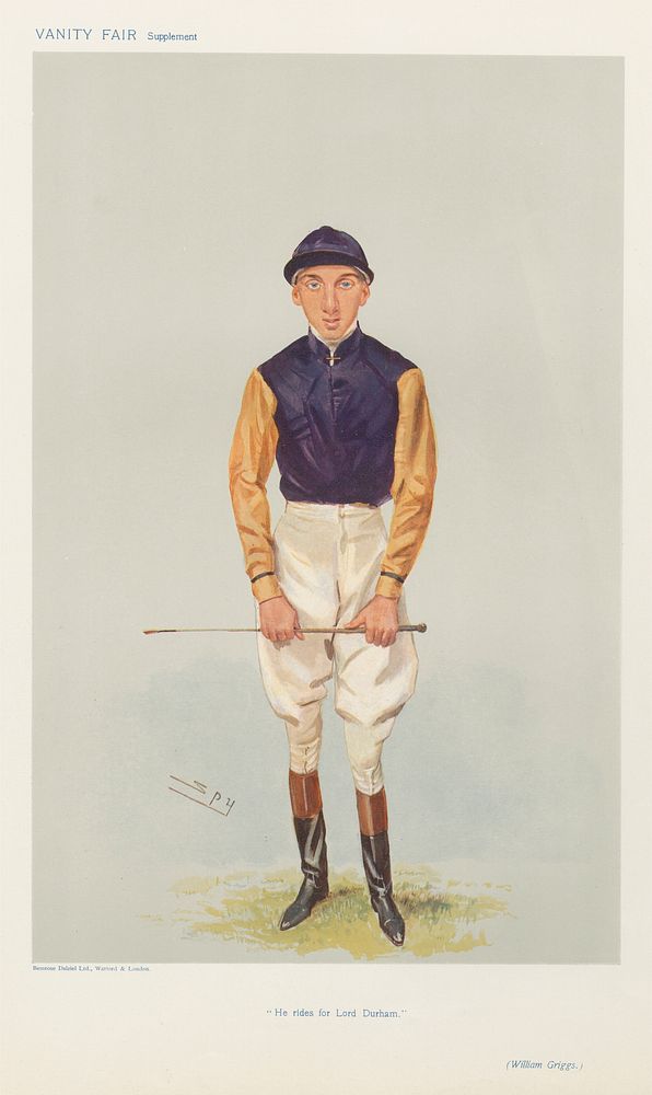 Vanity Fair: Jockeys; 'He Rides for Lord Durham', William Griggs, November 28, 1896