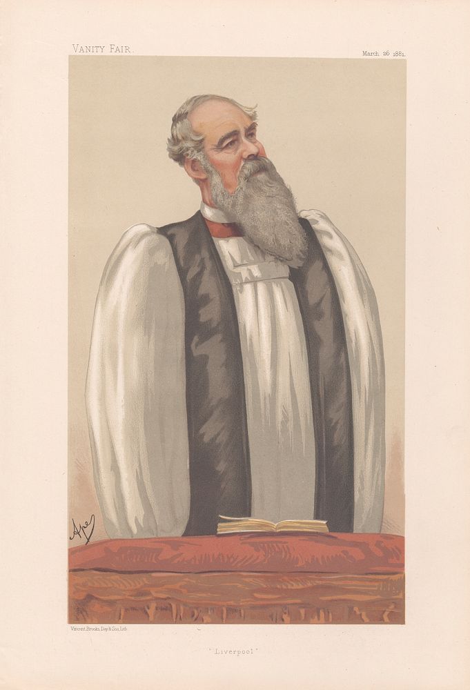 Vanity Fair - Clergy. 'Liverpool'. Rev. John Charles Ryle, Bishop of Liverpool. 26 March 1881
