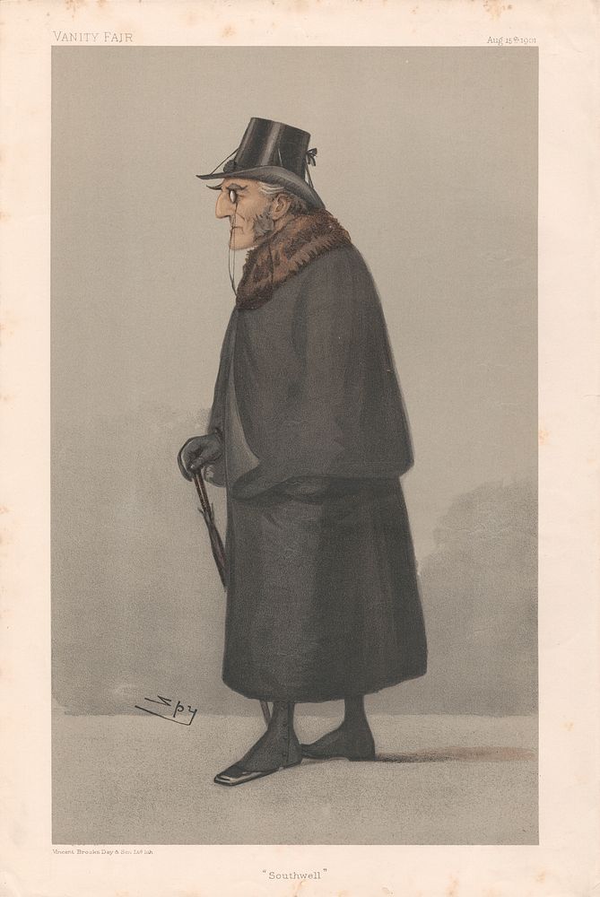 Vanity Fair - Clergy. 'Southwell'. Rev. George Ridding, Bishop of Southwell. 15 August 1901