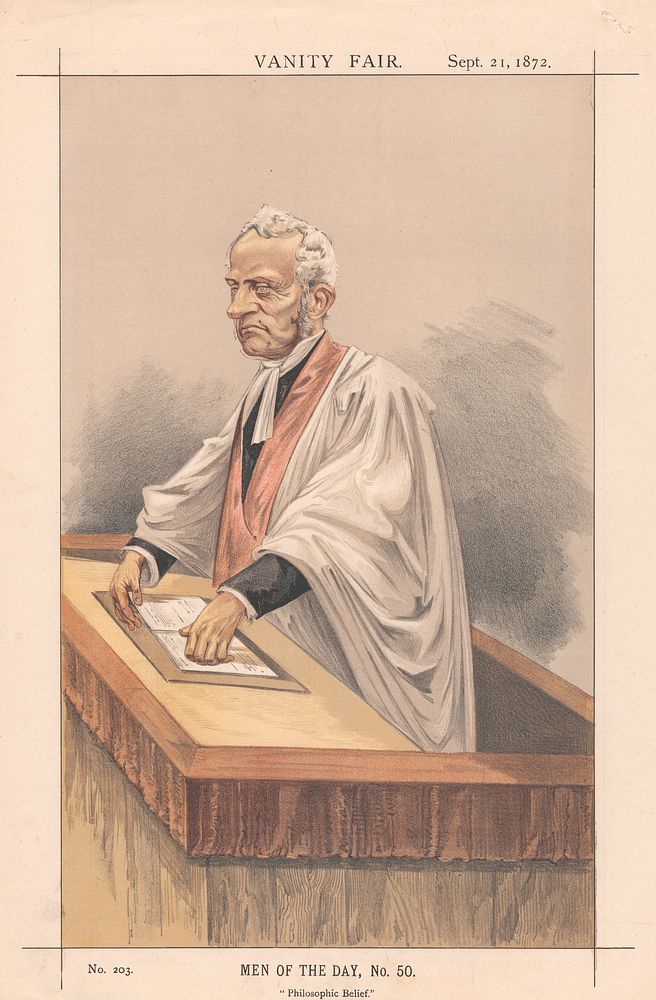 Vanity Fair - Clergy. 'Philosophic Belief'. A.P. Stanley. 21 September 1872