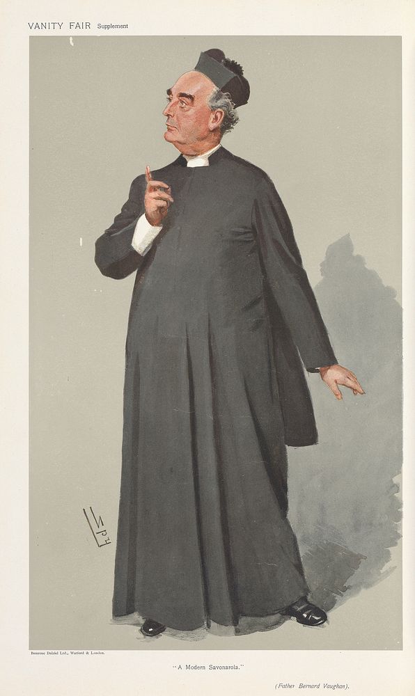Vanity Fair - Clergy. 'A Modern Savonarolo'. Father Bernard Vaughan. 30 January 1907