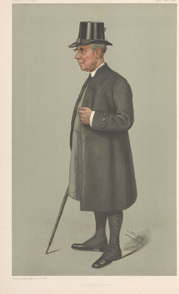 Vanity Fair - Clergy. 'Prelate of the Garter'. Randall Thomas Davidson, Bishop of Winchester. 19 December 1901
