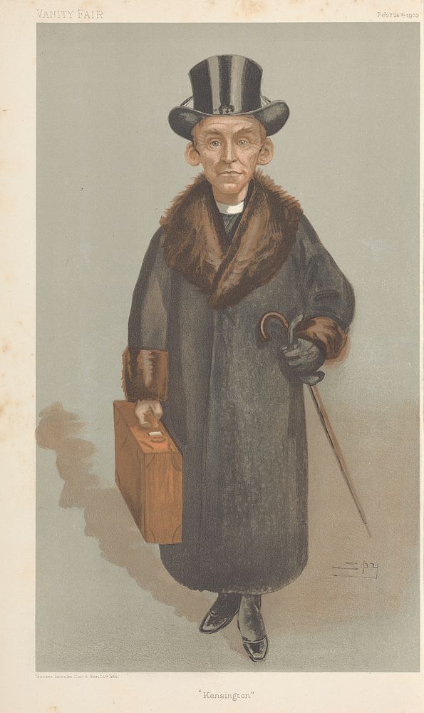 Vanity Fair - Clergy. 'Kensington'. Bishop of Kensington, Rev. Frederick Edward Ridgeway. 26 February 1903