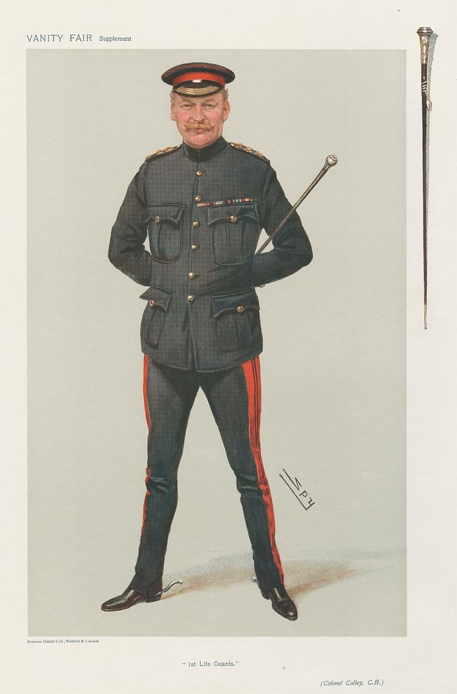 Vanity Fair: Military and Navy; '1st Life Guards', Colonel Calley, October 3, 1906