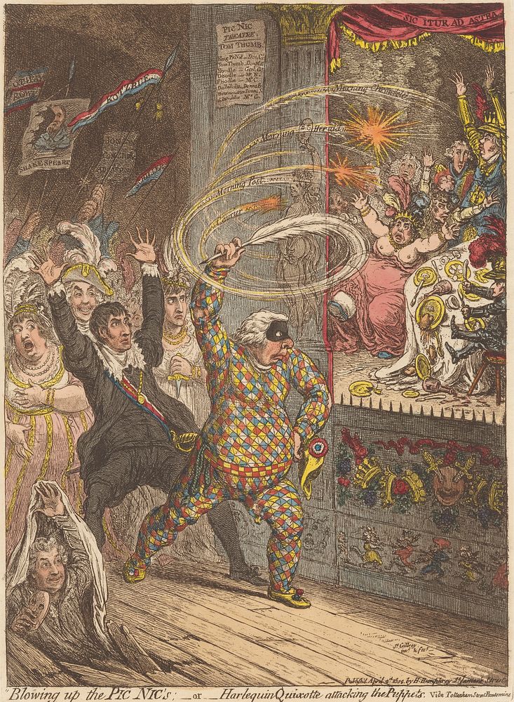 Blowing up the Pic Nic's: or Harlequin Quioxtte Attacking the Puppets
