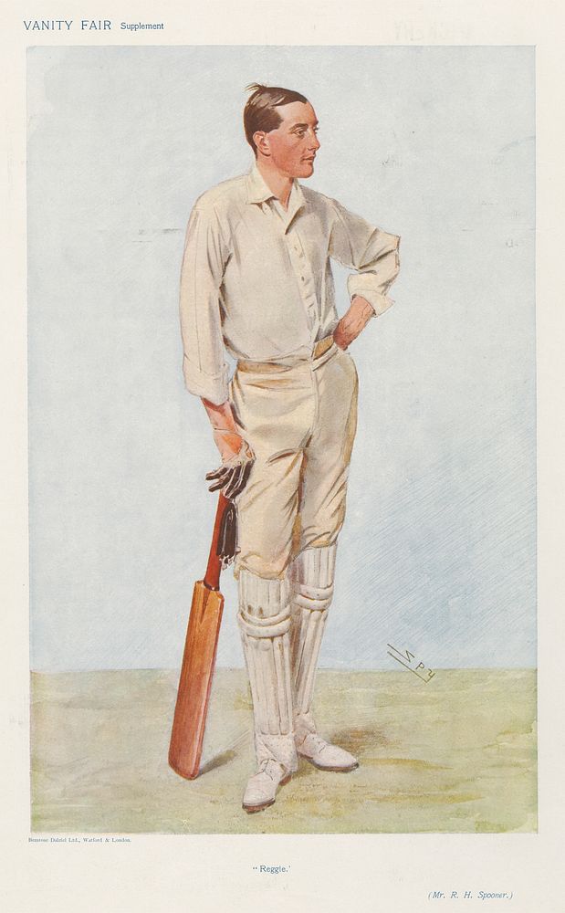 Vanity Fair - Cricket. 'Reggie'. Reginald Herbert Spooner. 18 June 1906