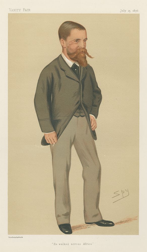 Vanity Fair - Explorers and Inventors. 'He walked across Africa'. Lieutenant Cameron. 15 July 1876