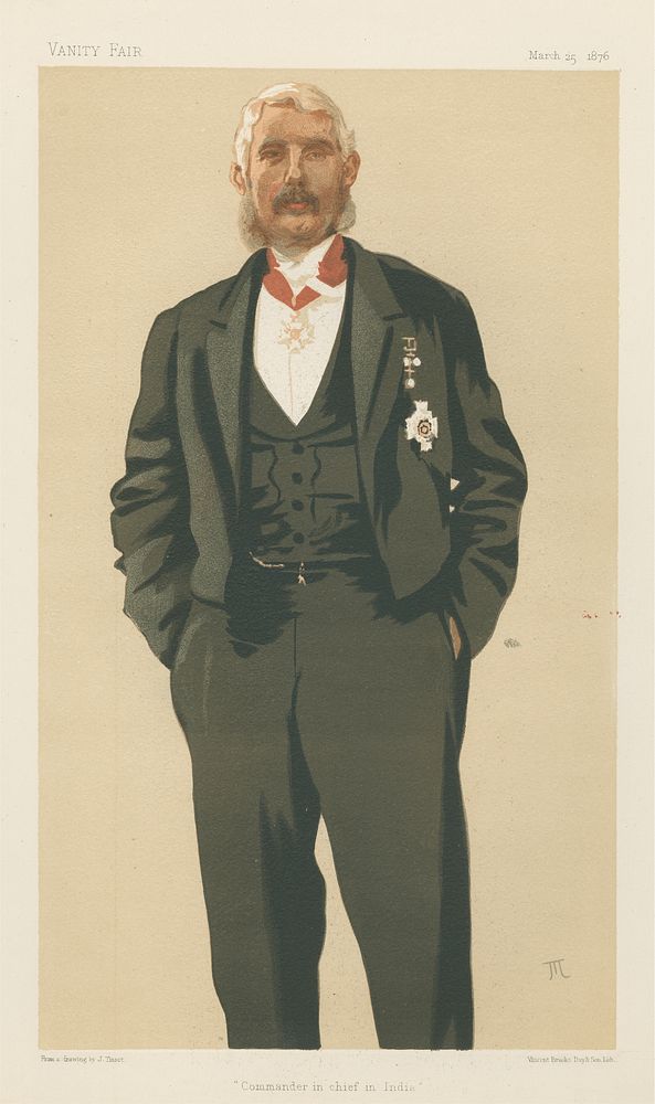 The Commader in Chief in India [General Sir Frederick Paul Haines], Military and Navy, from Vanity Fair, March 25, 1876
