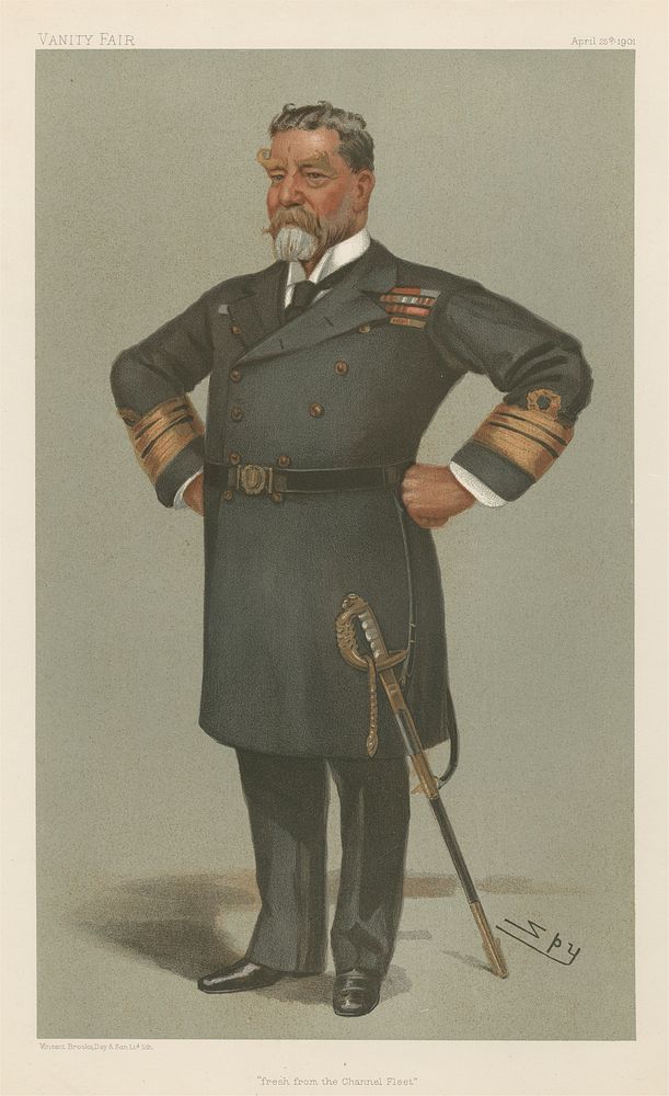 Vanity Fair: Military and Navy; 'Fresh from the Channel Sheet', Vice-Admiral Sir Henry H. Rawson, April 25, 1901