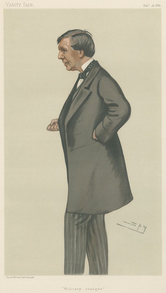 Politicians - Vanity Fair. 'military changes'. Mr. John Holms. 18 February 1882