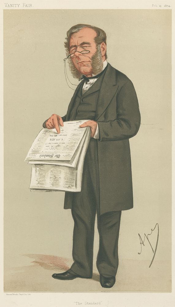 Vanity Fair: Newspapermen; 'The Standard', James Johnstone, February 14, 1874