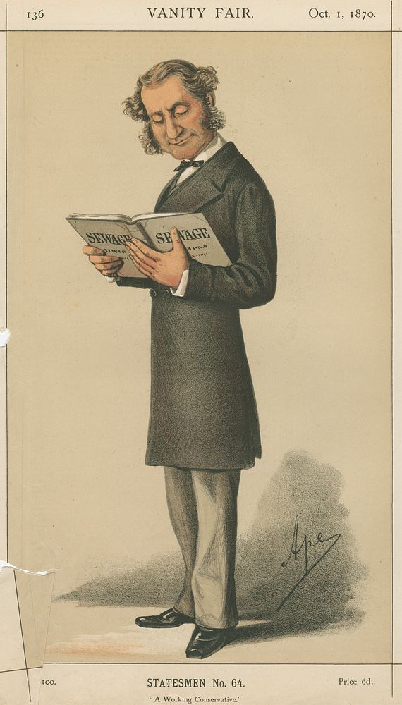 Politicians - Vanity Fair. 'A Working Conservative'. Lord Robert Montagu. 1 October 1870