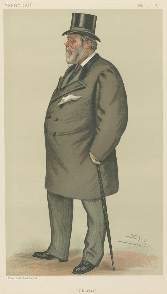 Politicians - Vanity Fair. 'Charlie'. The Hon. Charles Spencer Bateman Hanbury Kincaid-Lennox. 7 July 1883