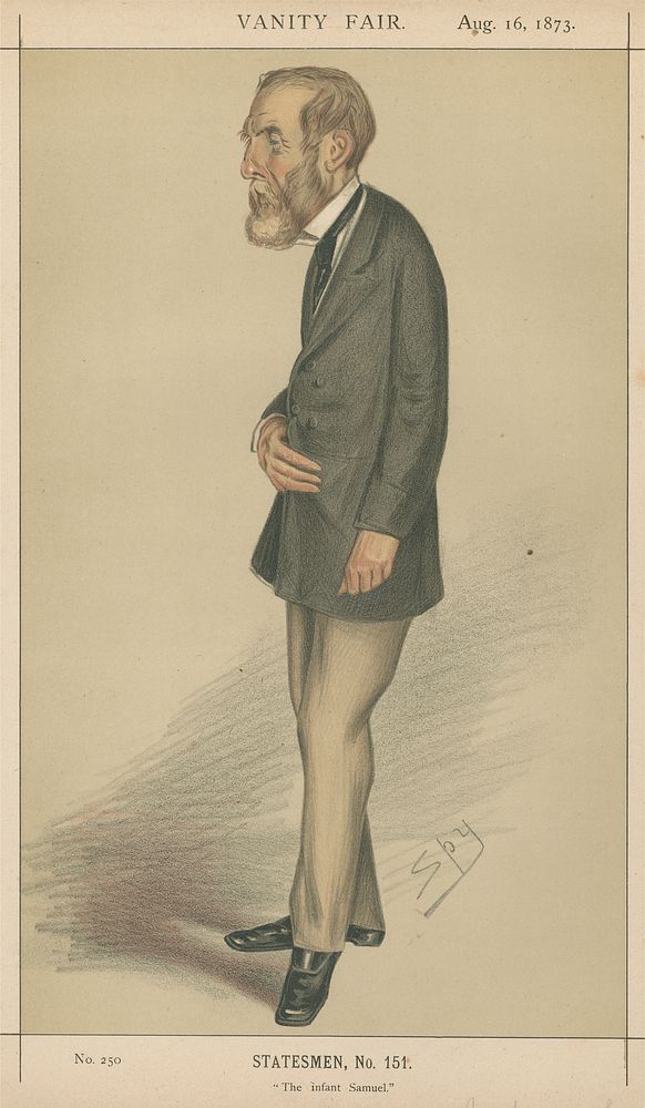 Politicians - Vanity Fair. 'The Infant Samuel'. Mr. Samuel Laing. 16 August 1873