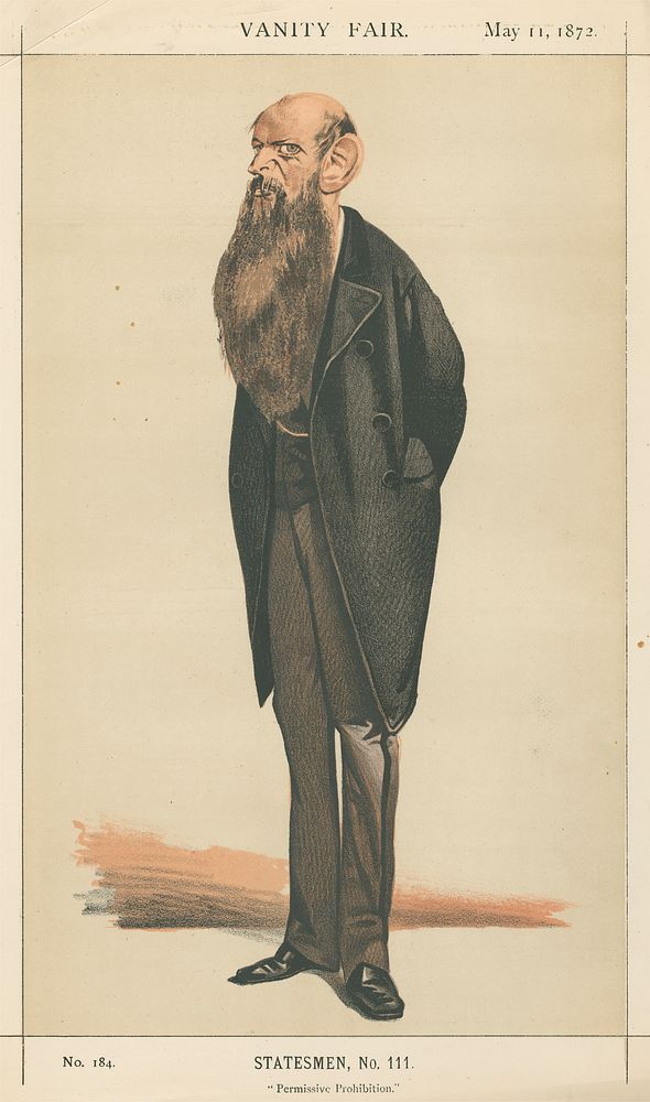 Politicians - Vanity Fair. 'Permissive Prohibtion'. Sir Wilfred Lawson. 11 May 1872