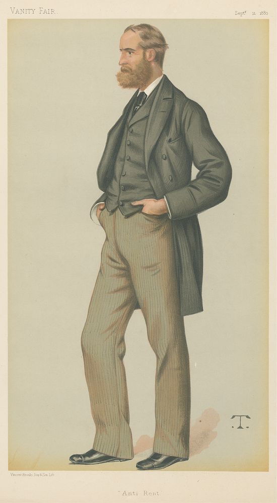 Politicians - Vanity Fair. 'Anti-Rent'. Mr. Charles Stewart Parnell. 11 September 1880