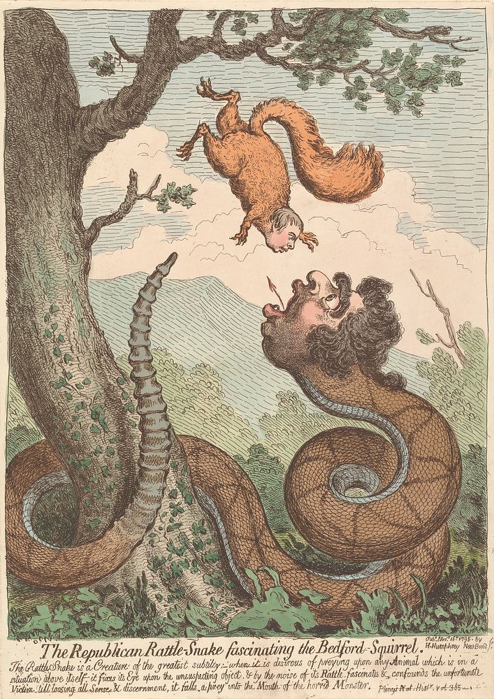 The Republican Rattle-Snake Fascinating the Bedford-Squirrel ---