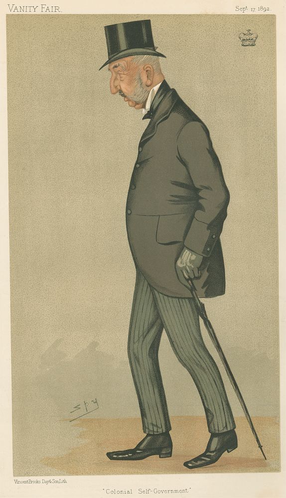 Politicians - Vanity Fair. 'Colonial Self-Government'. The Rt. Hon. Lord Norton. 27 September 1892