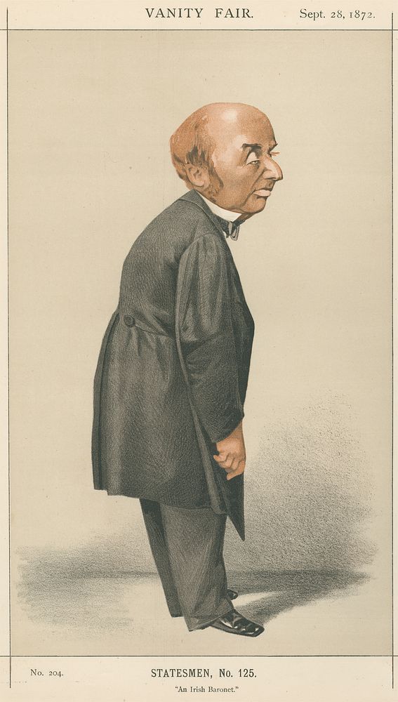 Politicians - Vanity Fair. 'An Irish Baronet'. The Rt Hon. Sir Colman Michael O'Loghlen. 28 September 1872