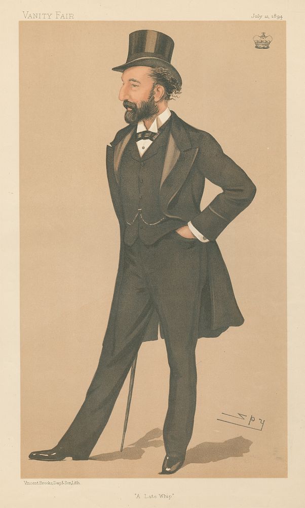 Politicians  - Vanity Fair. 'A Late Whip'. Lord Tweedmouth. 12 July 1894