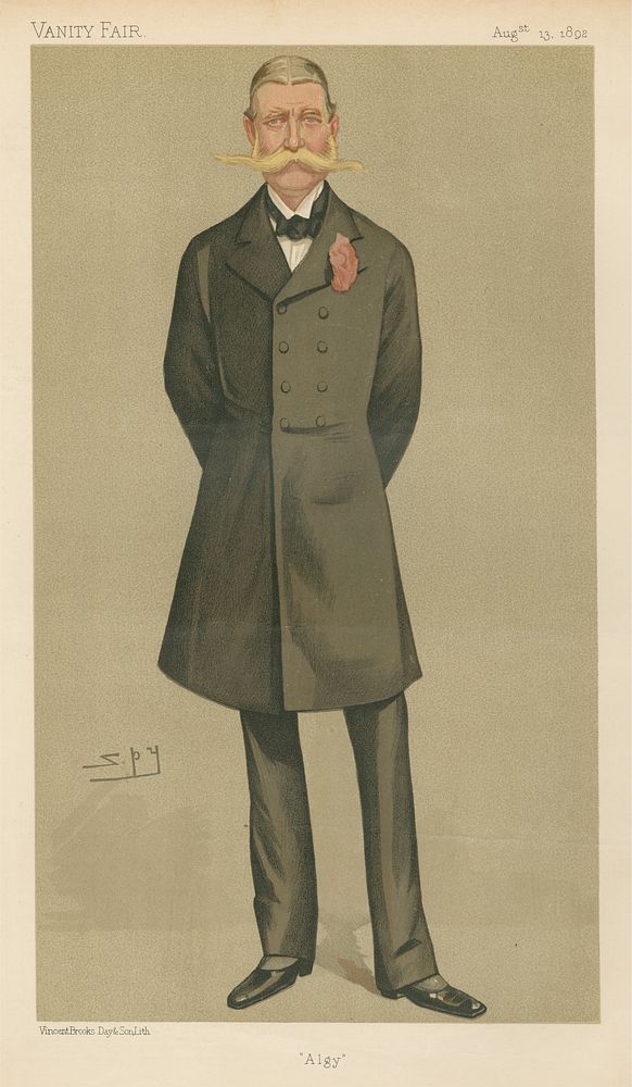 Politicians - Vanity Fair. 'Algay'. Sir Algernon Edward West. 13 August 1892