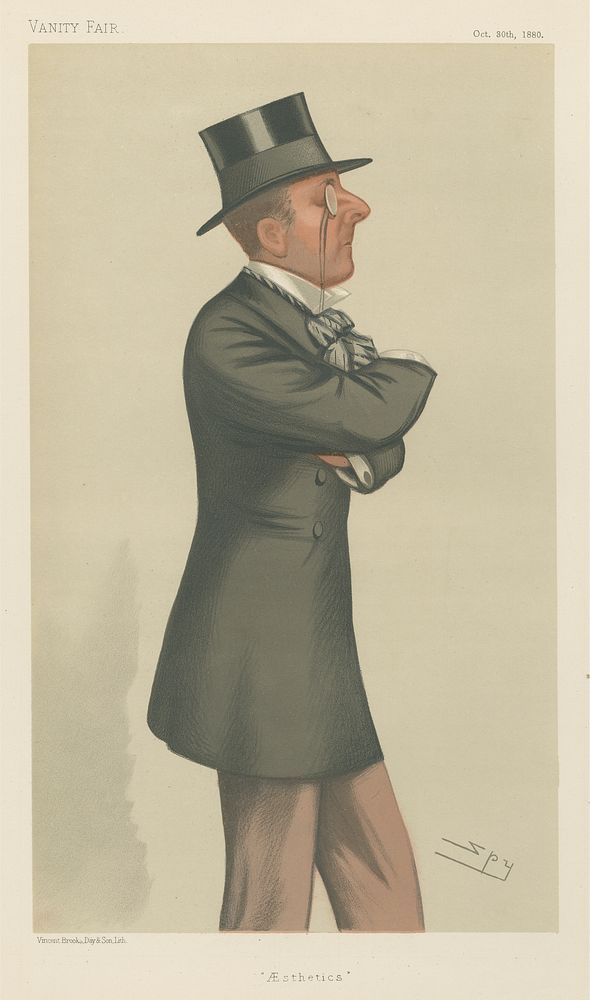 Politicians - Vanity Fair. 'Aesthetics'. The Hon Percy Scawen Wyndham. 30 October 1880