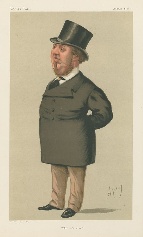 Politicians - Vanity Fair. 'The safe man'. The Rt. Hon. George Schlater- Booth. 8 August 1874