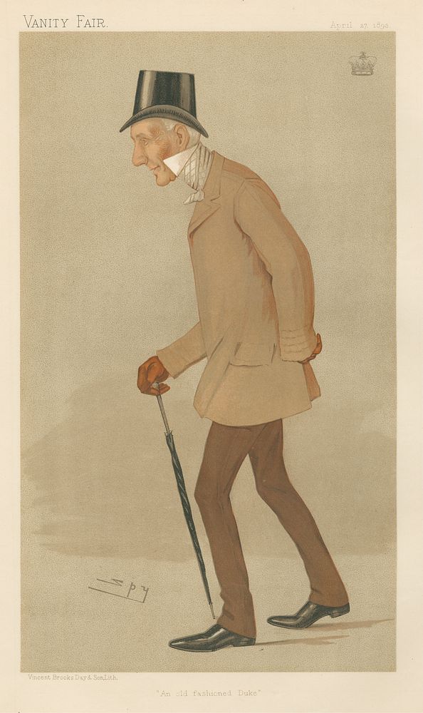 Politicians - Vanity Fair. 'An old fashioned Duke'. The Duke of Somerset. 27 April 1893