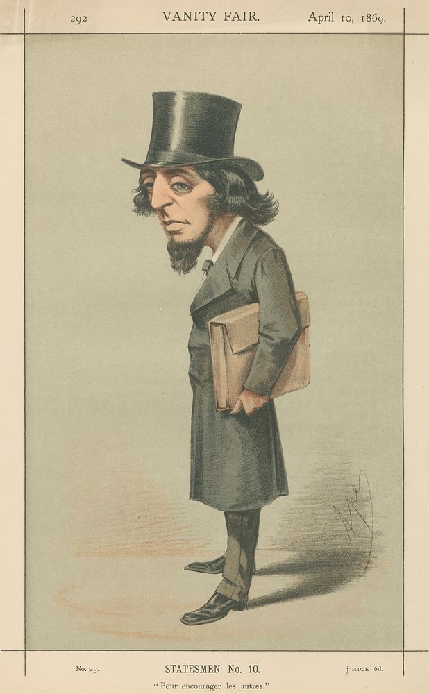 Politicians - Vanity Fair. 'Pour encourager les autres'. The Rt. Hon. James Stansfeld. 10 April 1869