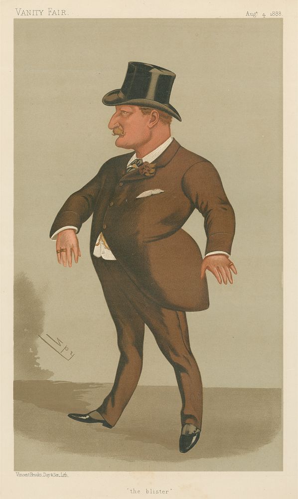 Politicians - Vanity Fair. 'the blister'. Mr. Charles Kearns Deane Tanner. 4 August 1888