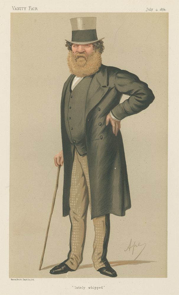 Politicians - Vanity Fair. 'lately whipped'. Col. the Rt. Hon. Thomas Edward Taylor. 4 July 1874