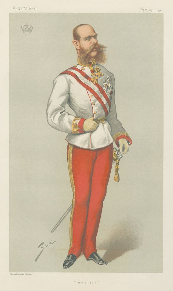 Vanity Fair: Royalty; 'Austria', Francis Joseph I, Emperor-King of Austro-Hungary, December 29, 1877