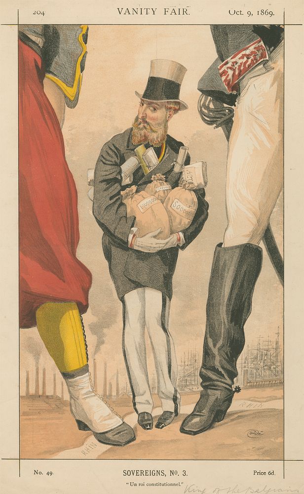 Vanity Fair: Royalty; 'Un roi Constitutionnel', Leopold II, King of the Belgians, October 9, 1869