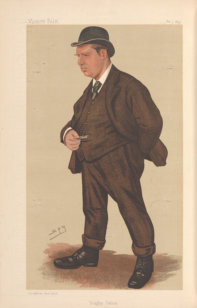 Vanity Fair: Sports, Miscellaneous: Rugby; 'Rugby Union', Mr. G. Rowland Hill, February 1, 1890
