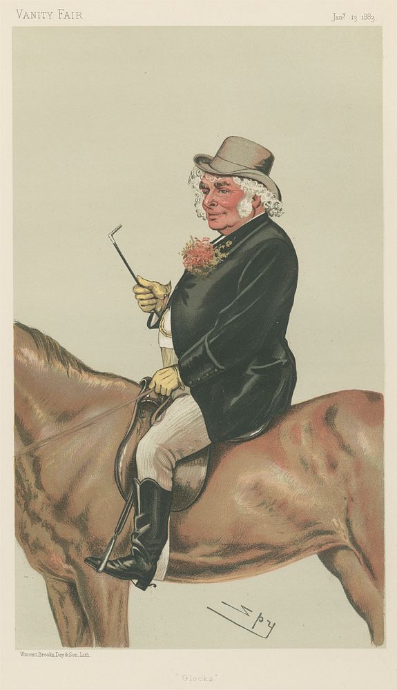 Vanity Fair: Sports, Miscellaneous: Sport Riders; 'Clocks', Sir John Bennett, January 13, 1883