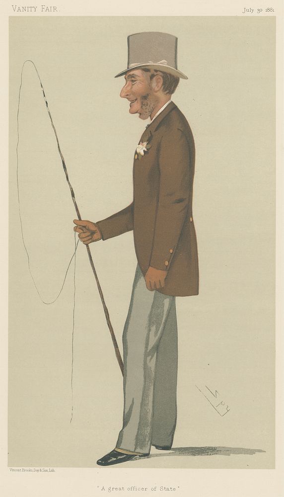Vanity Fair: Sports, Miscellaneous: Carriages; 'A Great Officer of State', Lord Aveland, July 30, 1881