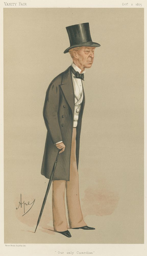 Vanity Fair: Theatre; 'Our Only Comedian', Mr. Charles James Mathews, October 2, 1875