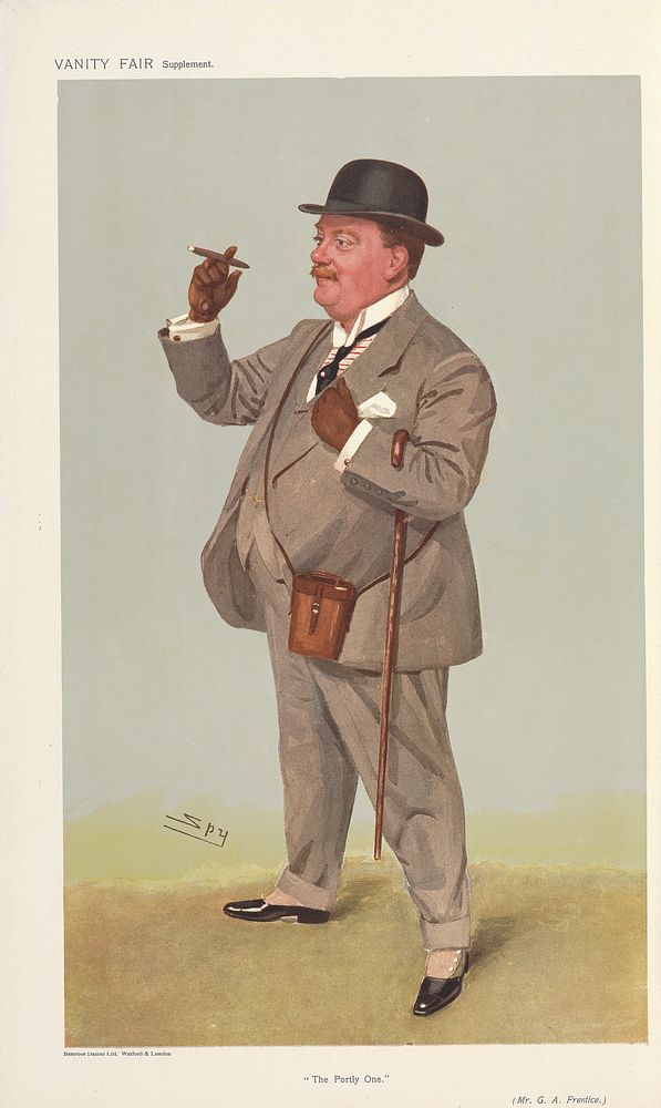 Vanity Fair: Turf Devotees; 'The Portly One', Mr. G. A. Prentice, June 19, 1907