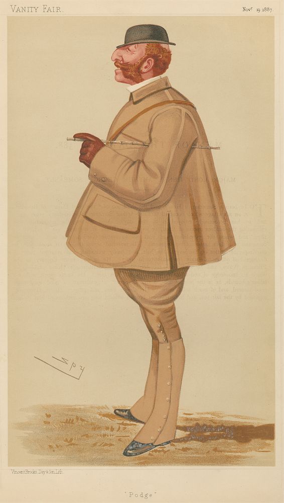 Vanity Fair: Turf Devotees; 'Podge', Major Lord Henry Arthur George Somerset, November 19, 1887