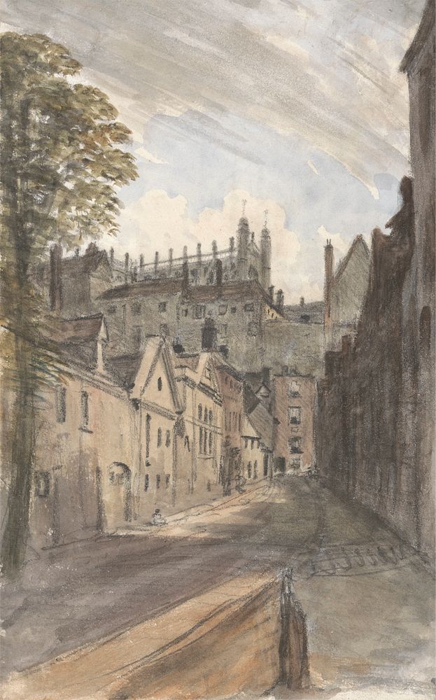 St. George's Chapel and The Castle Wall From Bier Lane, July 18, 1832, 1 pm