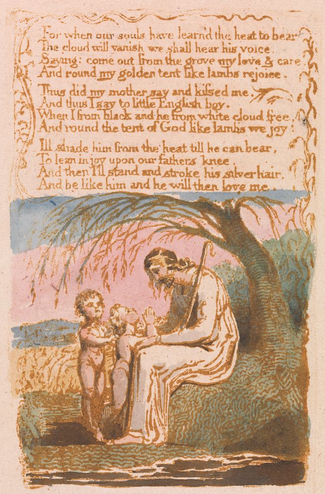 Songs of Innocence, Plate 30, "The Little Black Boy" (Bentley 10)