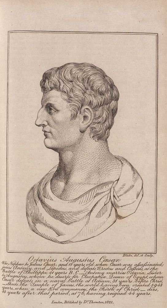 Octavius Augustus Cæsar by William Blake. Original from Yale Center for British Art.