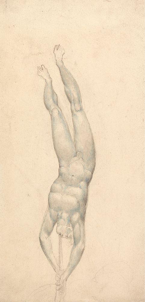 An Angel with a Trumpet by William Blake. Original from Yale Center for British Art.