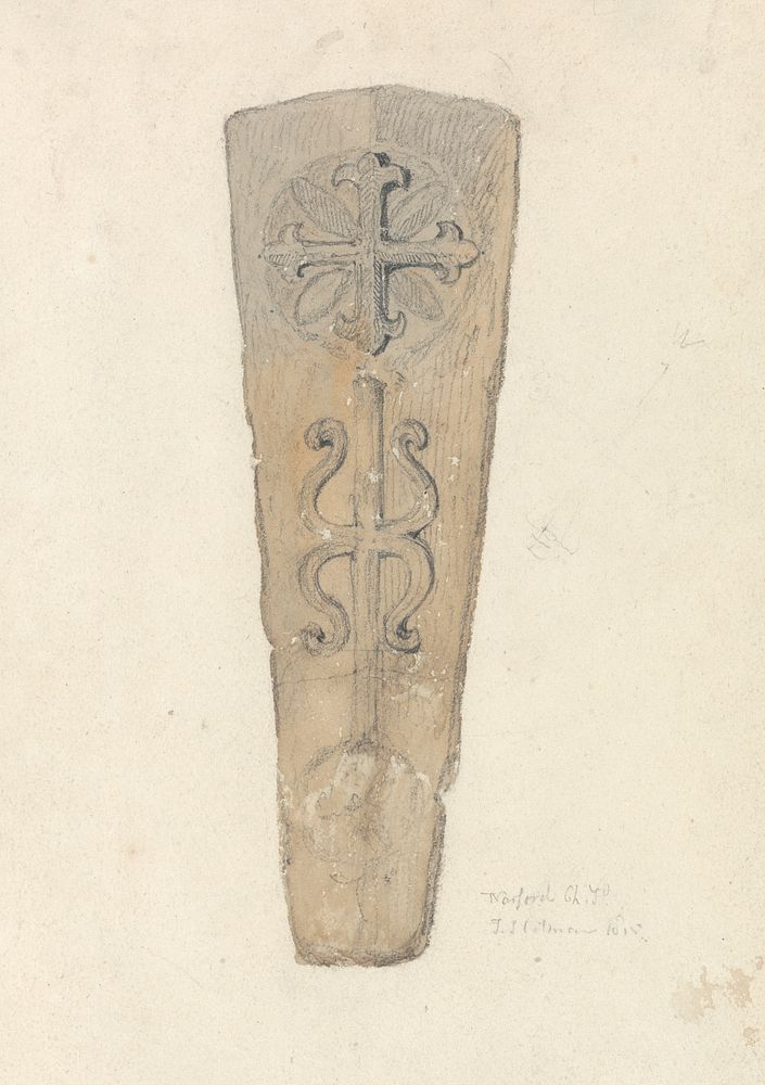 Study of a Coffin Lid from a (?) Norfolk Church