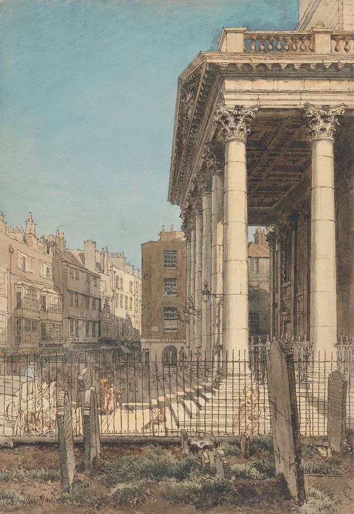 The Portico of St. Martin-in-the-Fields by William Henry Hunt