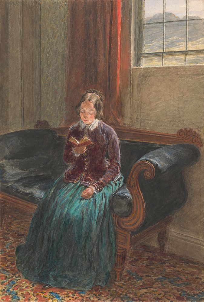 A Lady Reading by William Henry Hunt