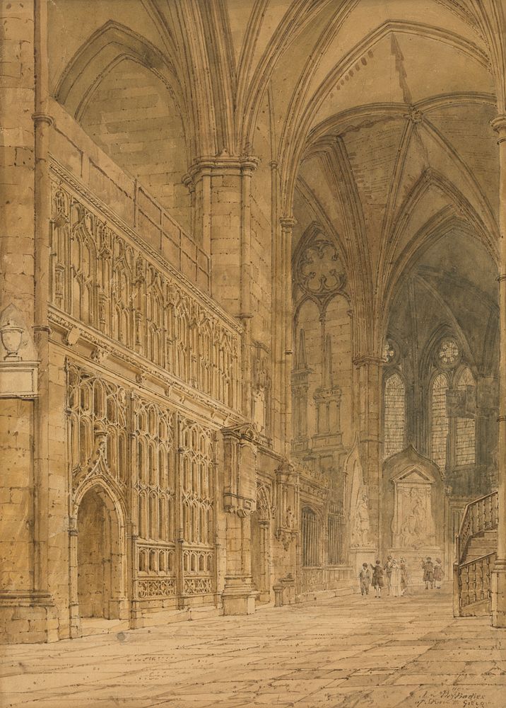 Ambulatory, Westminster Abbey by Frederick Nash