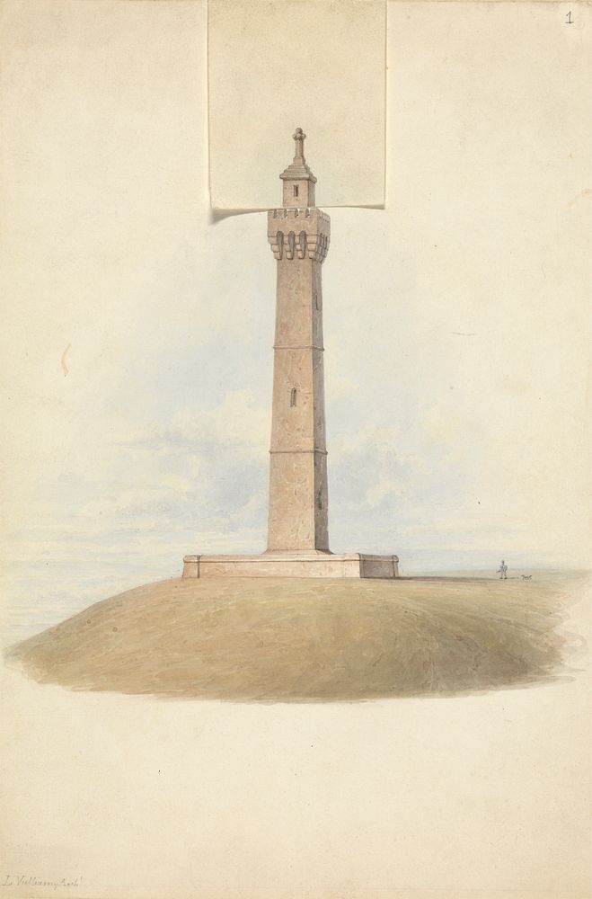 Variant Designs for the Somerset Monument: Elevation by Lewis Vulliamy
