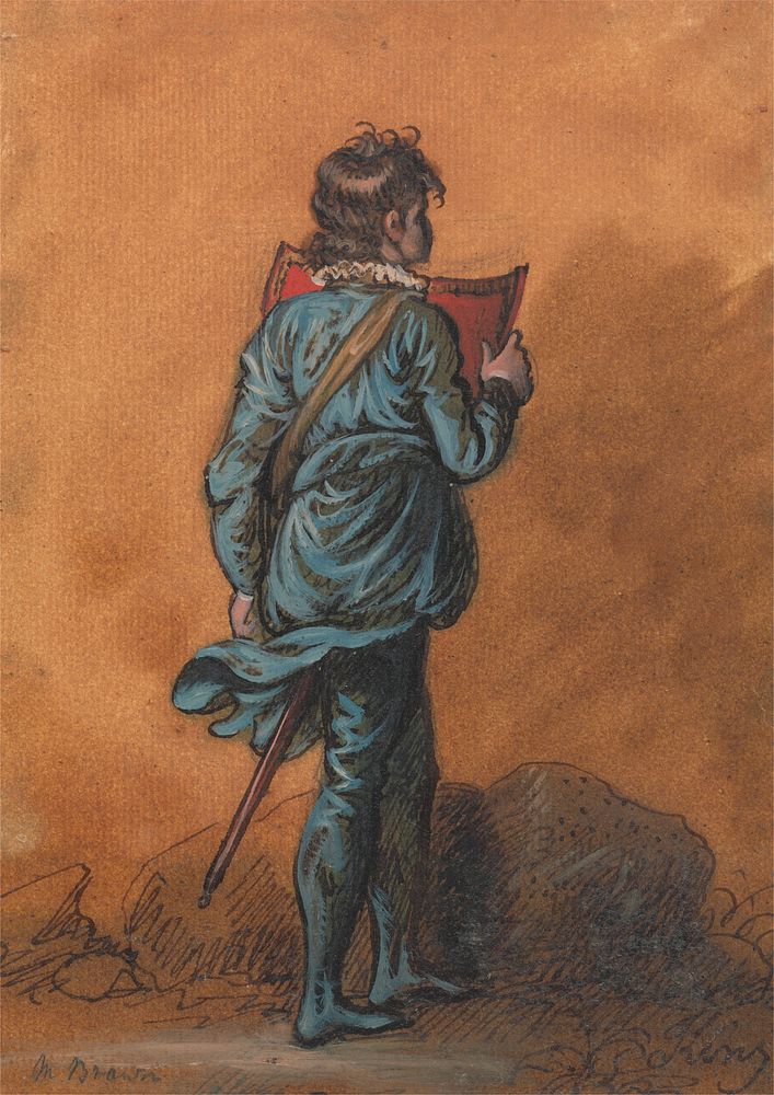 A Page Boy in Blue with a Red Shield by Mather Brown